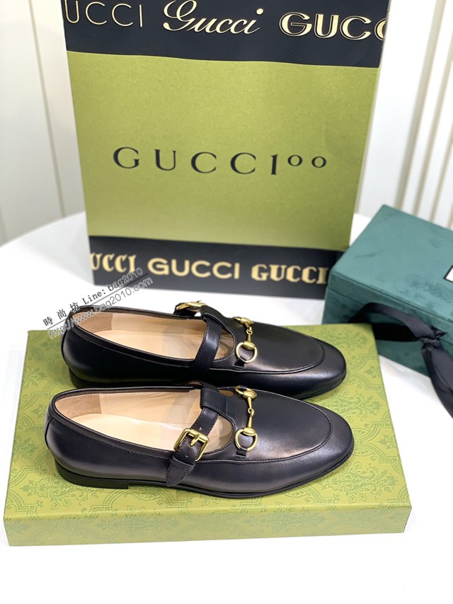 gucci古馳經典版型馬銜扣單鞋 平底鞋皮鞋 dx3283